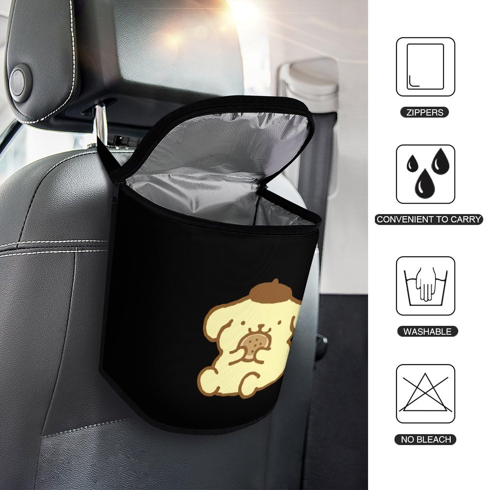 Amazon.co.jp: ポムポムプリン 車載ごみ箱 車用ダストボックス 漏れ